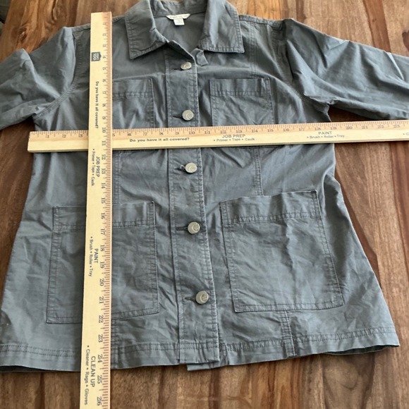 Cato Utility Barn Jacket Womens Small Gray Button Cabincore Long Sleeve Pocket - Picture 7 of 11